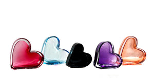 "Walnut Wood" with Handblown Black Glass Heart