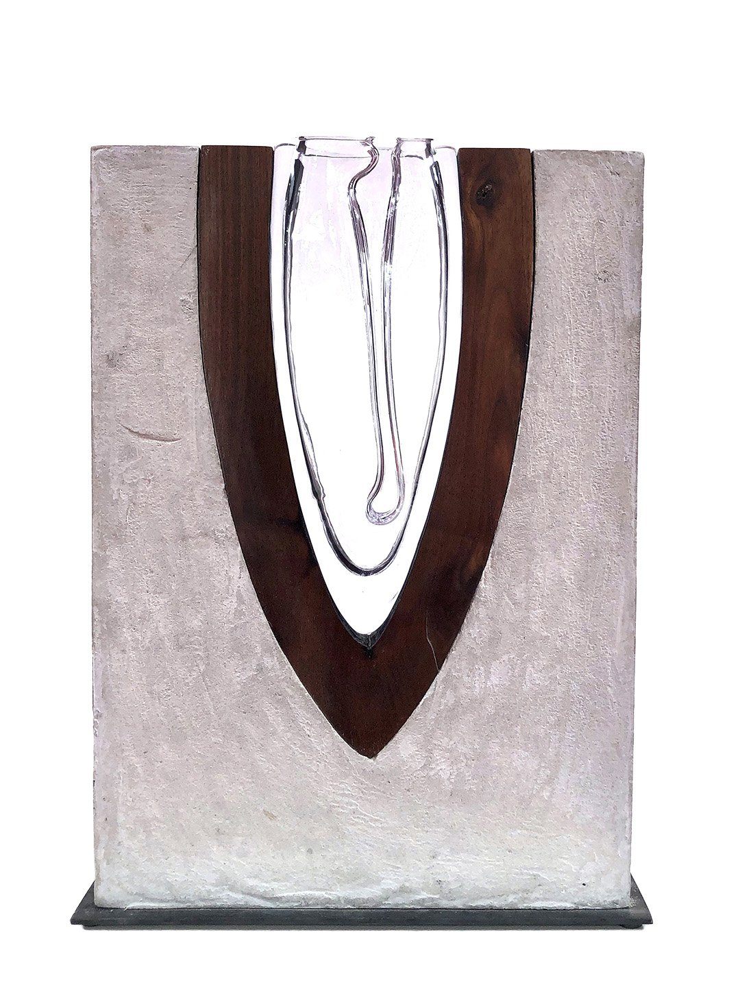 "Aerodynamic" Cement, Wood, Handblown Glass and Metal Cement, Wood, Glass, Metal Scott Slagerman Glass 