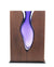 Clean Cut "Walnut Wood" with Hand blown Amethyst Glass "Amphora"