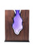 Clean Cut Walnut Wood with Handblown Amethyst "Blackberry"