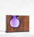 Amethyst Glass Round with Walnut Wood