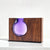 Amethyst Glass Round with Walnut Wood