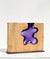 Handblown Amethyst Star with Poplar Wood