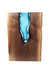 Live Edge Claro Walnut with Handblown Aqua Glass "Lake" Wood, Glass, Metal Base Scott Slagerman Glass 