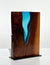 Walnut Wood with Aqua Glass River