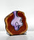 Carob Round with Amethyst Glass