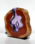 Carob Round with Amethyst Glass