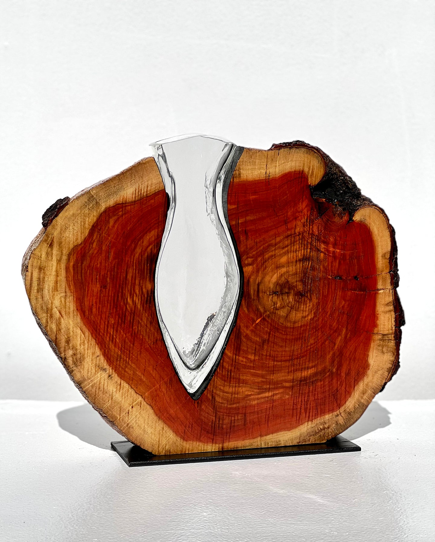 Carob Wood and Clear Amphora