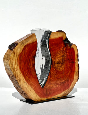 Carob Wood and Clear Amphora