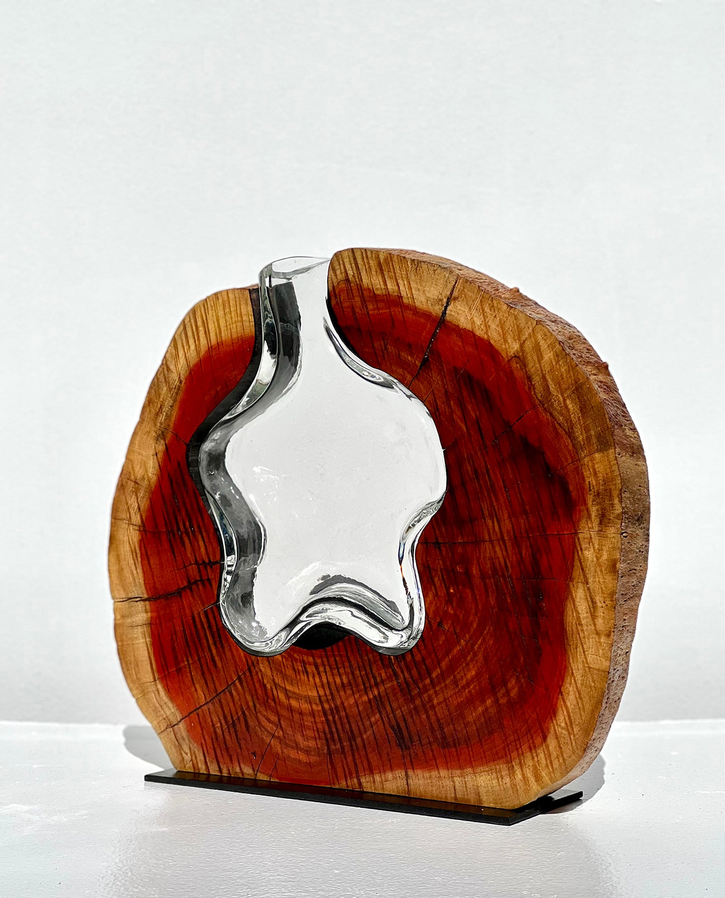 Carob Round with Clear Glass