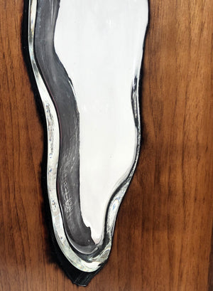 Clear "Lake" with Live Edge Walnut