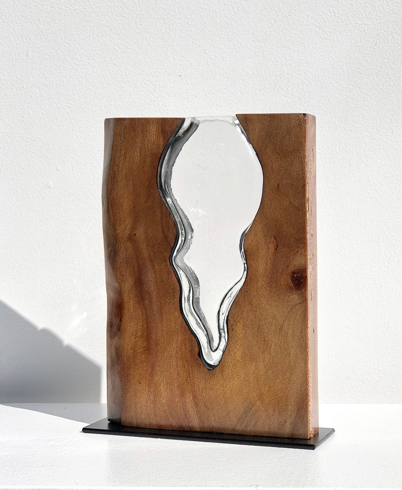 Handblown Clear Glass with Mystery Wood!
