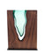 Clean Cut Walnut Wood with Hand Blown Emerald Glass "Lake"