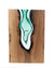 Handblown Emerald Glass with Walnut Wood