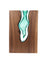 Handblown Emerald Glass with Walnut Wood