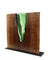 Emerald Glass "Lake" with Walnut Wood Wood, Glass, Metal Base Scott Slagerman Glass 