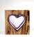 Zebra Wood Heart with Handblown Amethyst Glass