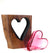 Live Edge "Walnut Wood" and Handblown Ruby Glass