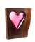 Live Edge "Walnut Wood" and Handblown Ruby Glass