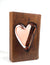 Live Edge "Walnut Wood" and Handblown Apricot Glass