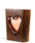 Live Edge "Walnut Wood" and Handblown Apricot Glass