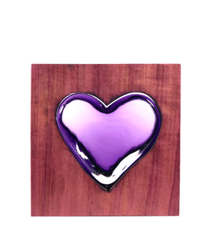 Purple Heart Wood with Amethyst Glass