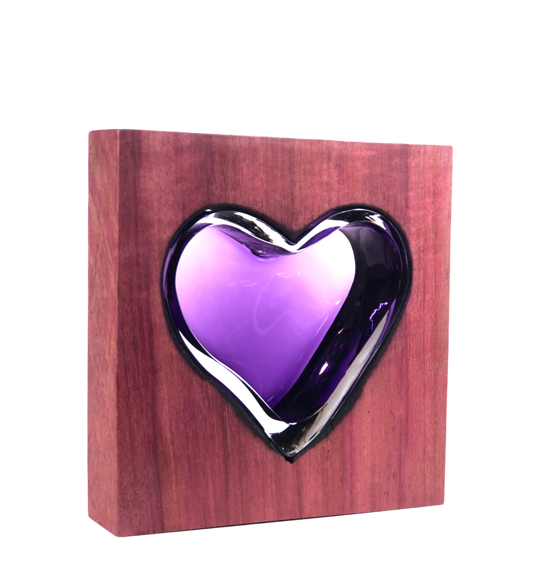 Purple Heart Wood with Amethyst Glass