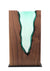 Clean Cut Walnut Wood with Hand blown Emerald Glass "Lake"
