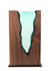 Clean Cut Walnut Wood with Hand blown Emerald Glass "Lake"