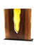 Topaz Glass with Live Edge Claro Walnut Wood Scott Slagerman Glass 