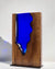 Handblown Cobalt Glass with Walnut Wood